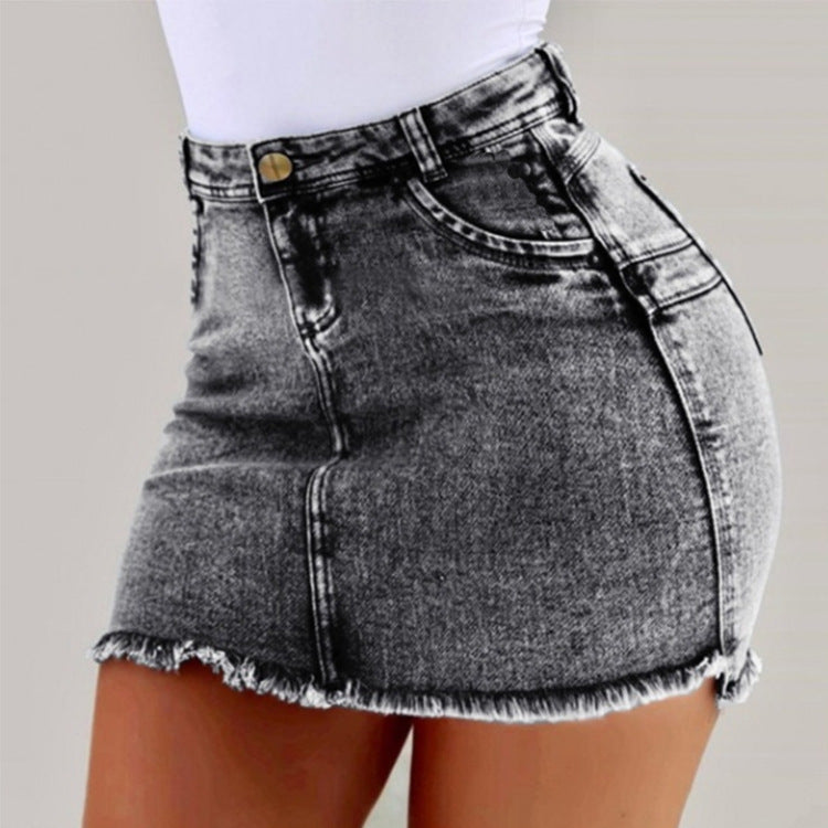 High Waist Sexy Pencil Jeans Skirt – Figurbetonter Denim-Minirock